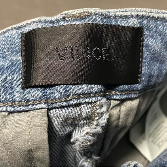 Vince sunset blvd tuxedo stripe skinny straight jeans size 25 - Picture 4 of 13